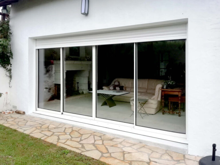 Baies coulissantes alu blanche