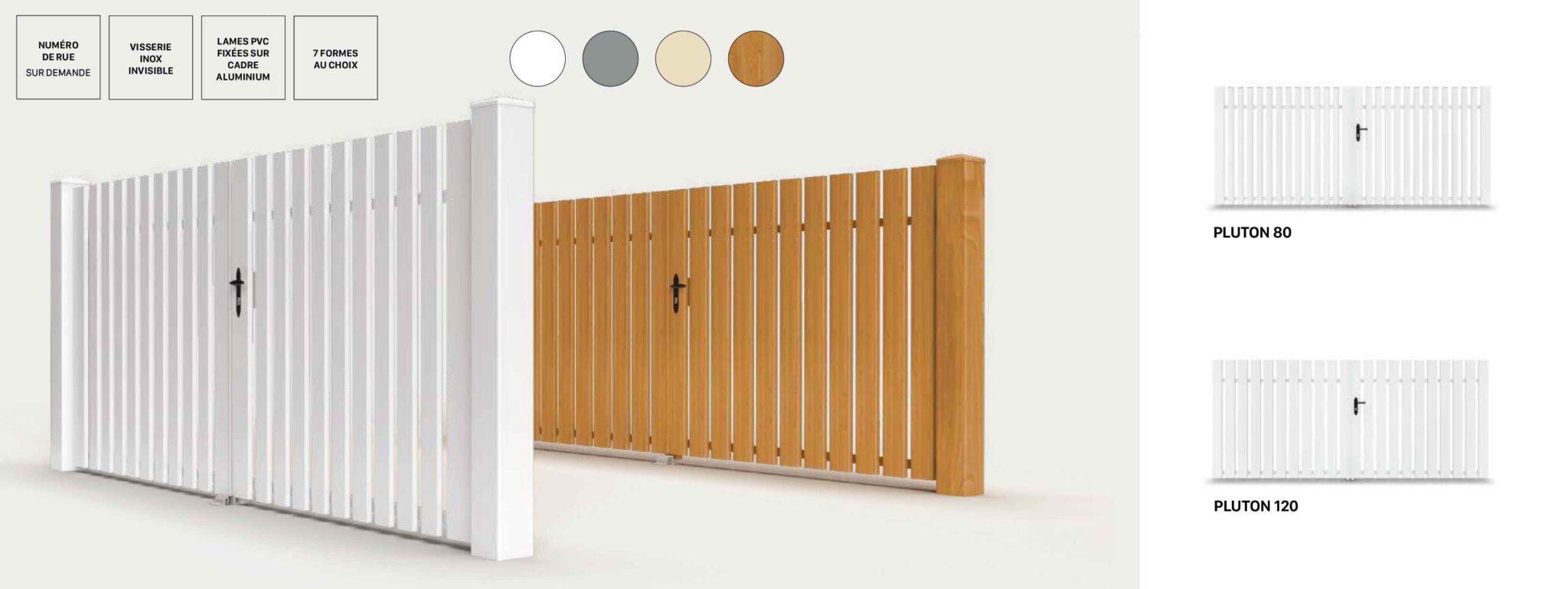 Portail PVC modèle ajourés