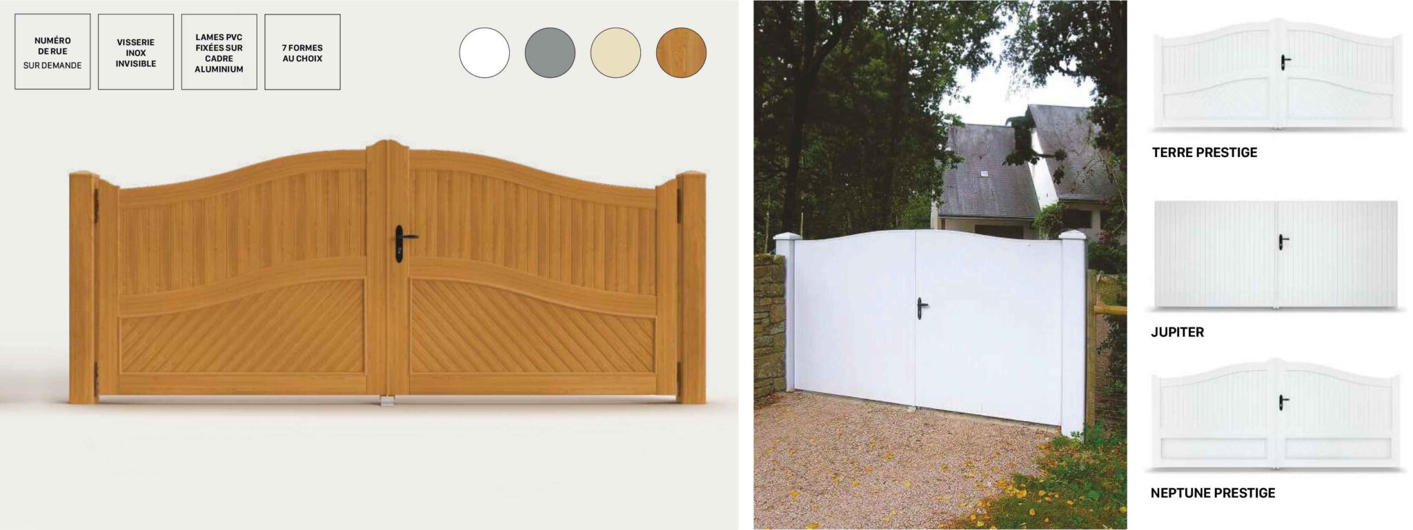 Portail PVC modèle pleins