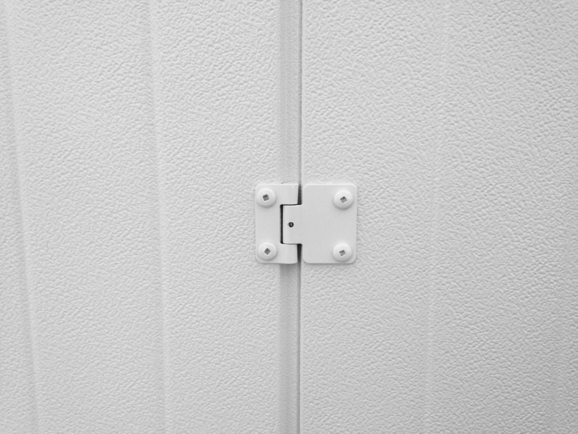 Charnières et visserie blanches