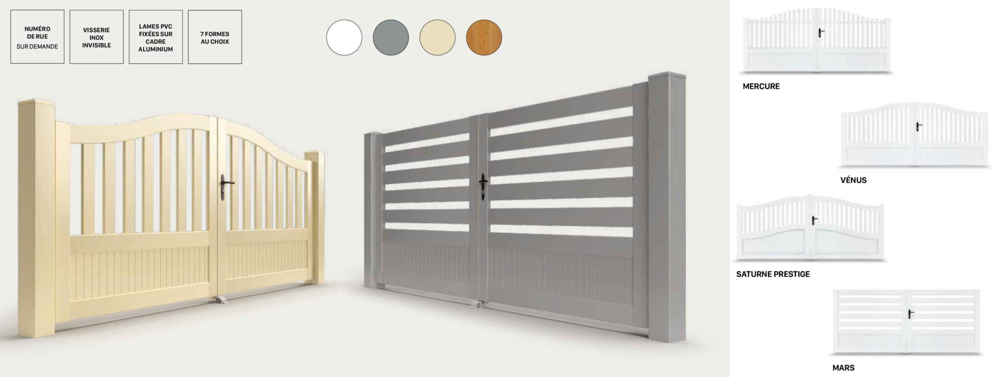 Portail PVC modèle semi-ajourés