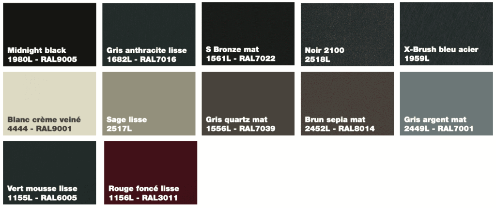 Variantes mono-coloration AURÉA