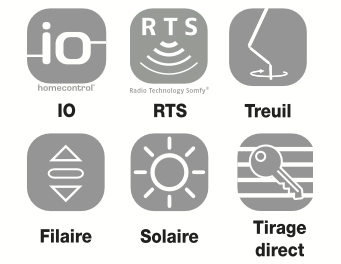 Types de commande volets roulants